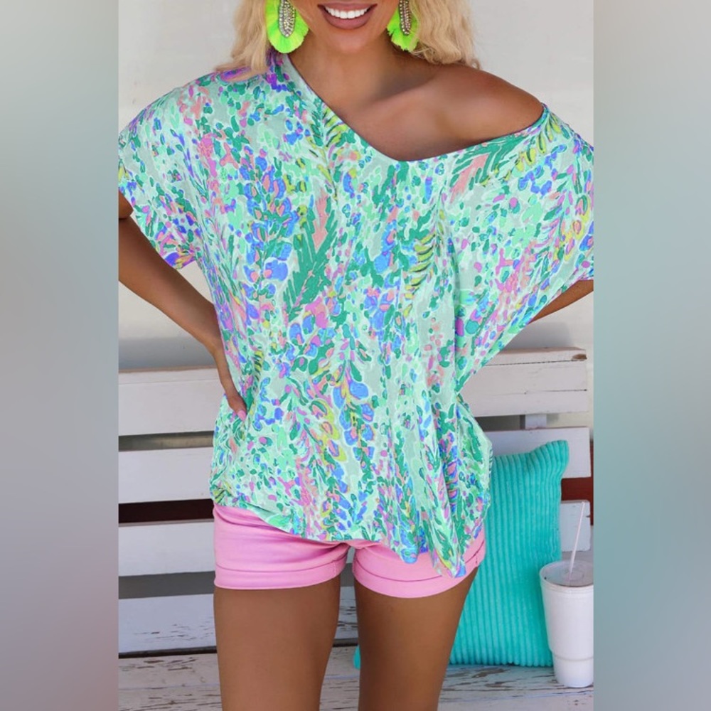 Loose Painted Floral Tee